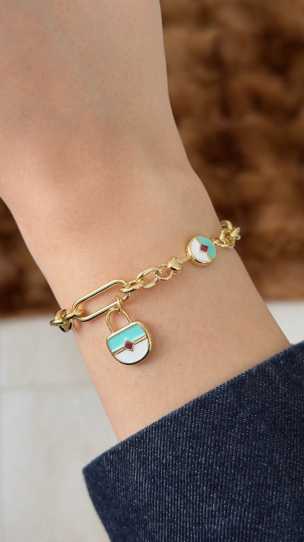 Monica Renkli Charm Bileklik