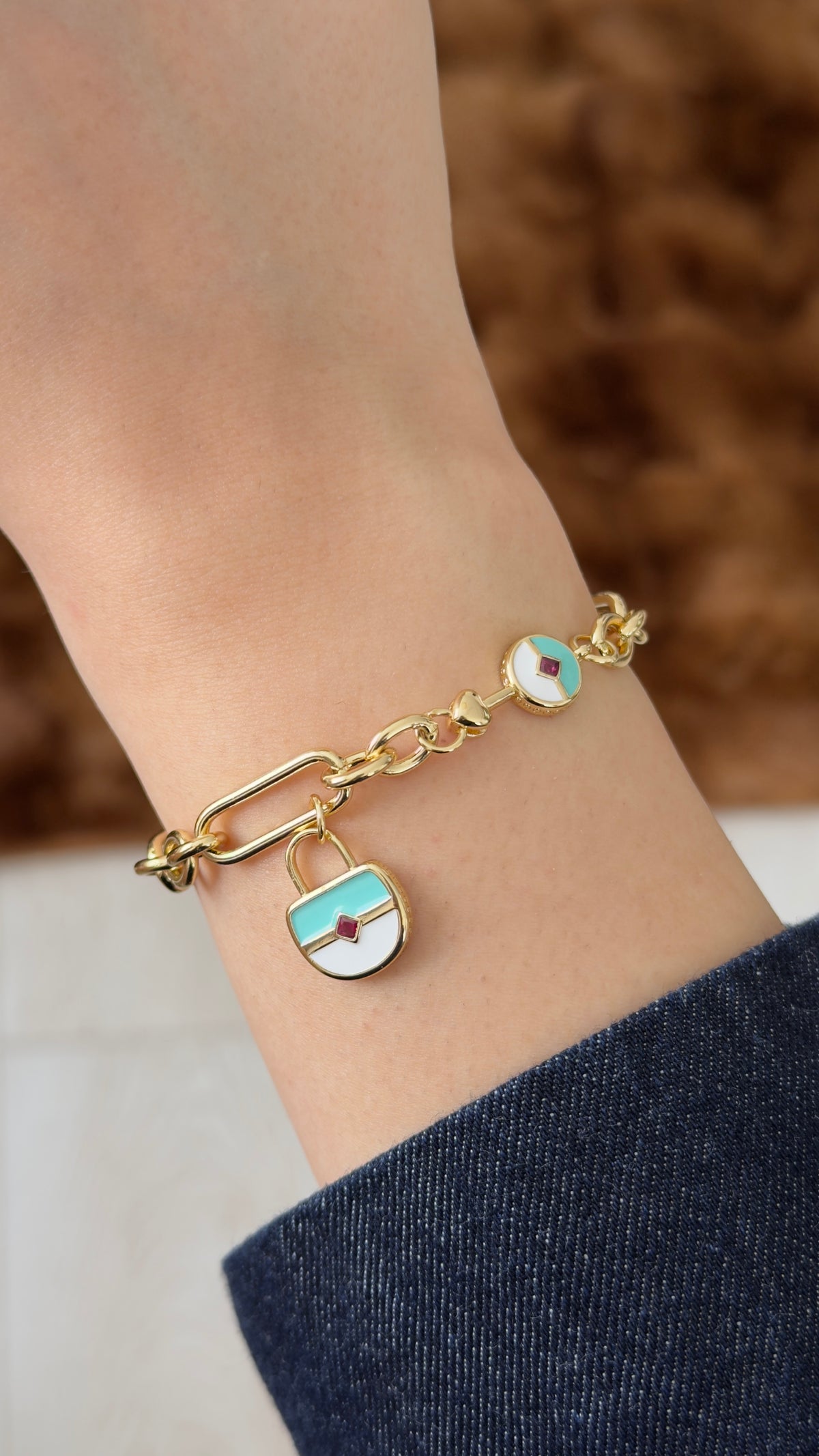Monica Renkli Charm Bileklik