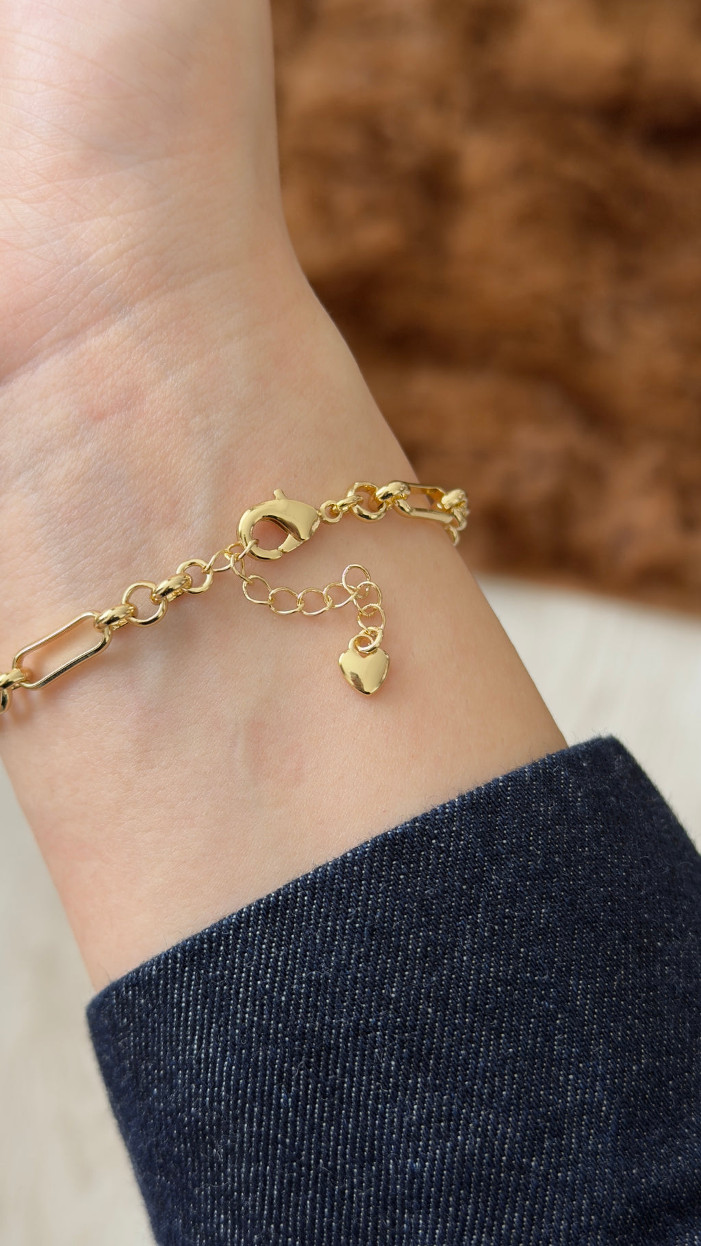 Boho Charm Detaylı Kilit Bileklik