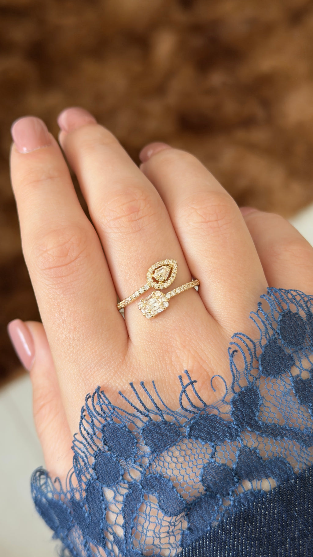 Harmony İtalyan Model Serpenti Zirkon İşlemeli Yüzük
