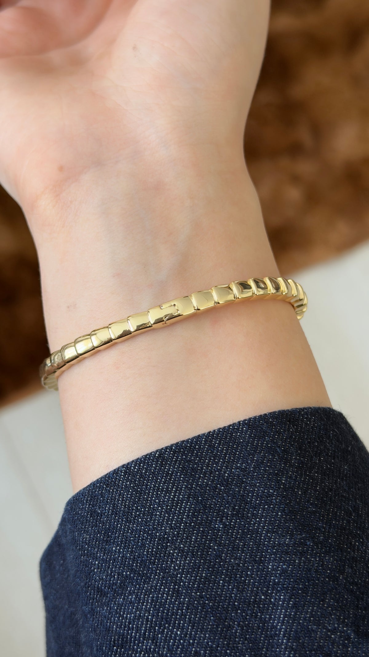 Serpenti Taşlı İkonik Yılan Tasarım Kelepçe