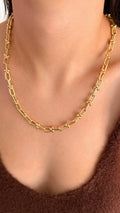 Elegance Tiffany Model Top Geçişli Kilit Zincir Kolye