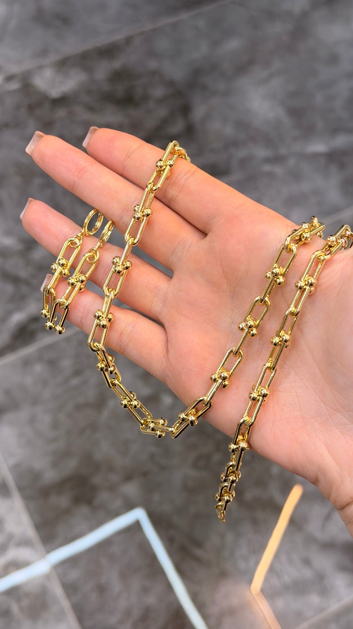 Elegance Lüks Seri Özel Tasarım Kilit Zincir Kolye Bileklik Küpe Set