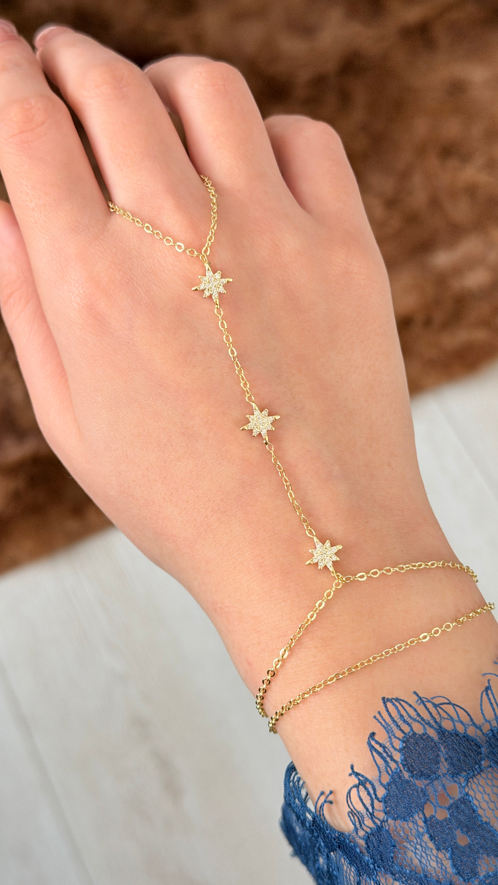 Starlight Zirkon Taş İşlemeli Yıldız Dizim Lüks Şahmeran